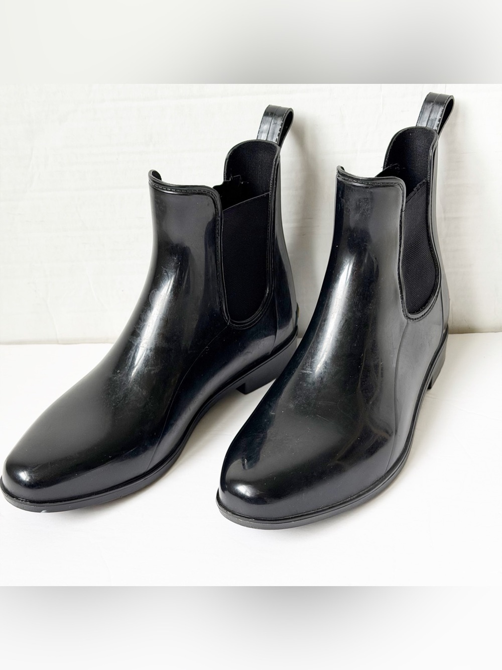 Ralph Lauren Tally Black Chelsea Rain Boots Ankle booties size 9